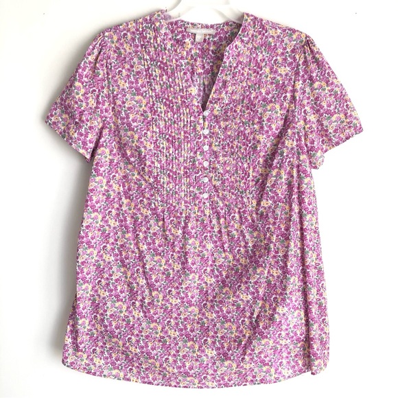 Woman Within Short Sleeve Floral Top Size 14/16 - Picture 1 of 9